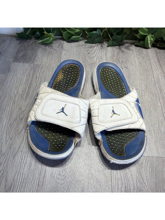NIKE AIR JORDAN HYDRO XII 12 RETRO WHITE FRENCH BLUE FIRE RED SLIDES SLIPPERS 11 main image 5